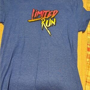 Limited Run Graphic Tee - Blue with Red & Yellow Logo